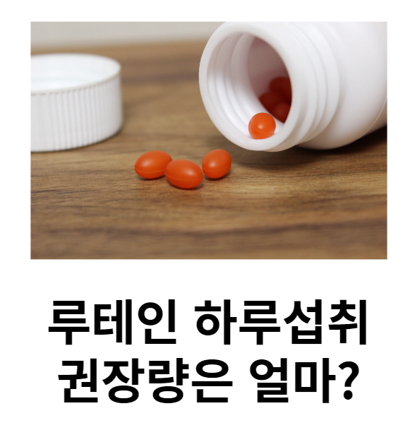 루테인 하루섭취 권장량